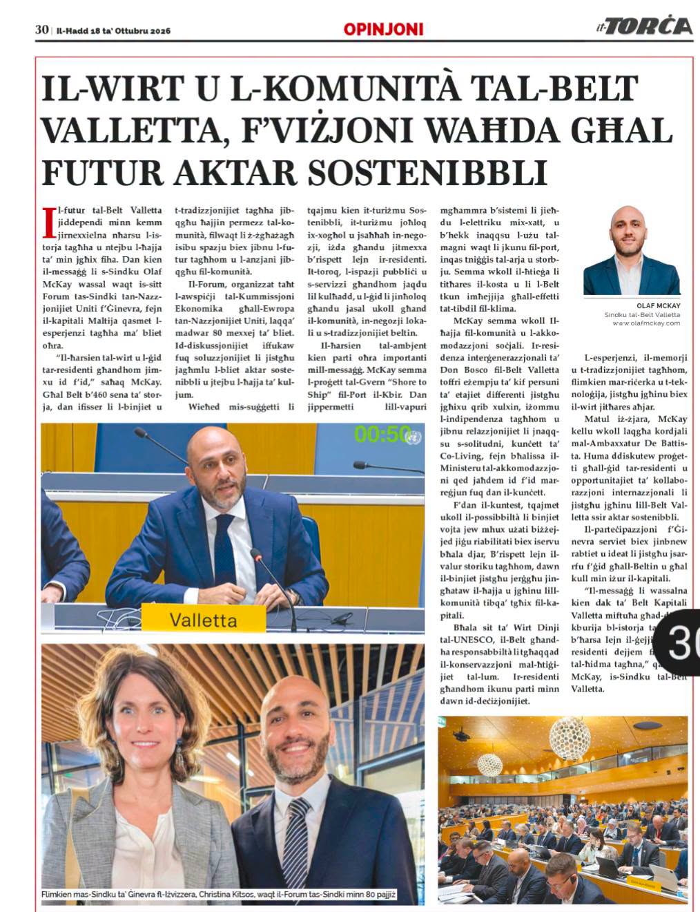 Il-wirt u l-komunità tal-Belt Valletta, f’viżjoni waħda għal futur aktar sostenibbli — It-Torċa